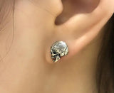 925 Silver Skull Earrings Skeleton Ear Studs
