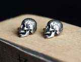 925 Silver Skull Earrings Skeleton Ear Studs