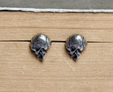 925 Silver Skull Earrings Skeleton Ear Studs