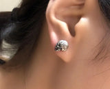 925 Silver Skull Earrings Skeleton Ear Studs