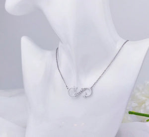 Personality S Shape Pendant Necklace Engraving Name Stainless Steel Gothic Jewel