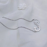 Personality S Shape Pendant Necklace Engraving Name Stainless Steel Gothic Jewel