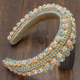 European Palace Style Rhinestone Headband Baroque Crystal Hair Band