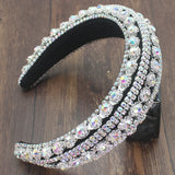 European Palace Style Rhinestone Headband Baroque Crystal Hair Band