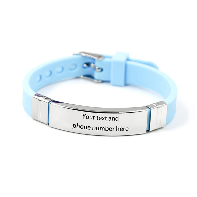Kid ID Adjust Bracelets Soft Silicone Anti-lost Bracelet