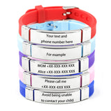 Kid ID Adjust Bracelets Soft Silicone Anti-lost Bracelet