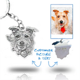 Personalized Car Keychain Dog Cat Picture Pendant Animal