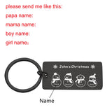Personalized Snowman Family Name Keychains