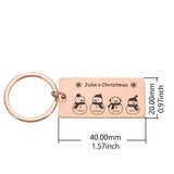 Personalized Snowman Family Name Keychains