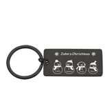 Personalized Snowman Family Name Keychains