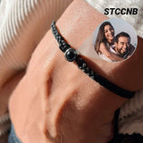 Photo Projection Hand-Woven Bracelet Couple Jewelry Family Gift