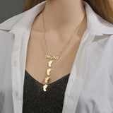 Baby Name Engrave Foot Shape Nameplate Jewelry