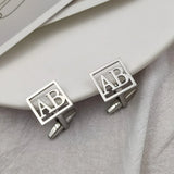 Personalized Square Letter Cufflinks for Men