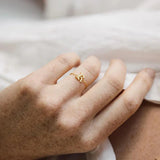 Personalized Name Cross Chain Rings Stainless Steel Women Letter Rings