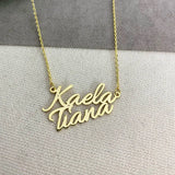 Custom Name Double Layer Necklace Stainless Steel Women's Gift