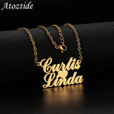 Custom Double Layer Heart Necklaces Stainless Steel Women's Jewelry Gift