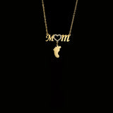 Engrave Family Mom Zircon Heart Names Necklace for Women