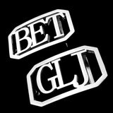 Custom Men's Stainless Steel Belt Buckle w/ Logo Initials