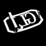 Custom Men's Stainless Steel Belt Buckle w/ Logo Initials