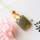 Personalized Hetian Gray Jade S925 Sterling Silver Pendant