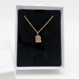 Personalized Colorful Enamel Bubble Necklace with Diamond Letter