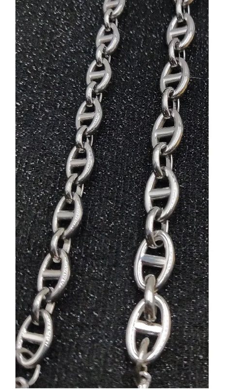 Pig Nose Coffee Bean Chain Necklace Stainless Steel Jewelry Accessories