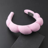 Pink Velvet Twist Sponge Girls Hairband Wedding Headwear