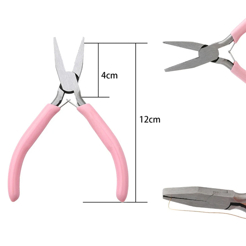 Pink Jewelry Pliers DIY Crafts Making Beading Cutting Splicing