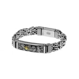 National Wind Bracelet Retro Double Peace Pattern Silver Hand Jewelry
