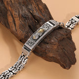 National Wind Bracelet Retro Double Peace Pattern Silver Hand Jewelry