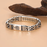 National Wind Bracelet Retro Double Peace Pattern Silver Hand Jewelry