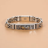 National Wind Bracelet Retro Double Peace Pattern Silver Hand Jewelry
