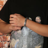National Wind Bracelet Retro Double Peace Pattern Silver Hand Jewelry