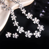 Flower Necklace Collar Chain Celebrity Charm Jewelry Set