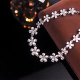 Flower Necklace Collar Chain Celebrity Charm Jewelry Set