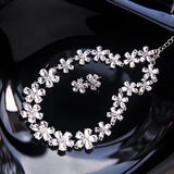 Flower Necklace Collar Chain Celebrity Charm Jewelry Set