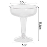 20Pcs Clear Plastic Champagne Glasses for Parties