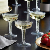 20Pcs Clear Plastic Champagne Glasses for Parties