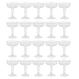 20Pcs Clear Plastic Champagne Glasses for Parties