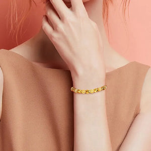 24K Plated Lucky Charm Cuff Bracelet Jewelry