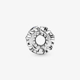 925 Silver Feathered Band of Hearts Butterfly Clip Bead