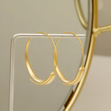 14K Real Plated Matte Frosted Texture Hoop Earrings for Women Girl Jewelry