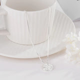 925 Silver Round Necklace For Women Fine Jewelry