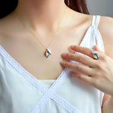 14K Morandi Style Leaves Jewelry Set for Women