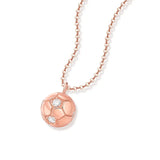 D Moissanite Football Pendant Necklace Silver 925 Original Gemstone