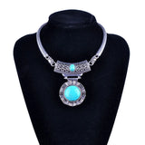 Retro Turquoise Beaded Bracelet Women's Accessory