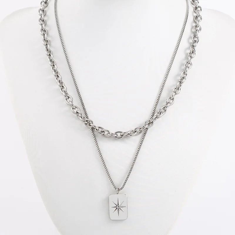 Rose Plated TB Necklace with Pearl - Women's Jewelry
