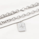 Rose Plated TB Necklace with Pearl - Women's Jewelry