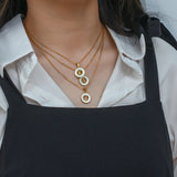 Rose Plated Red Enamel Necklace1 Pearl Jewelry For Women