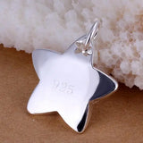 925 Stamp Silver Star Pendant Necklace For Women